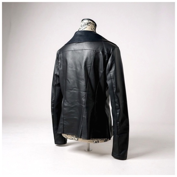 Mixology ‘Open Moto’ Leather Jacket. Black. Large. NWT - Picture 7 of 9